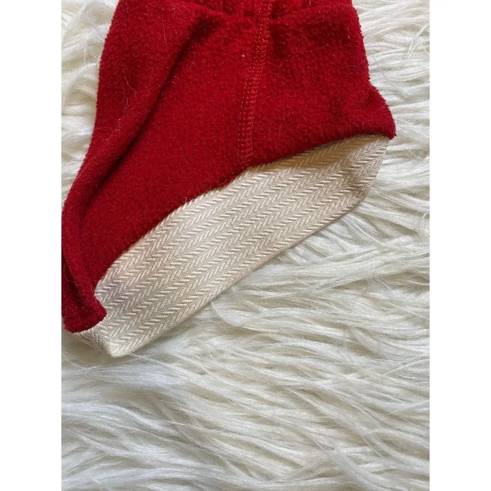 Lands' End Full Zip One Piece Suit Red Sleepwear Baby Size 4‎